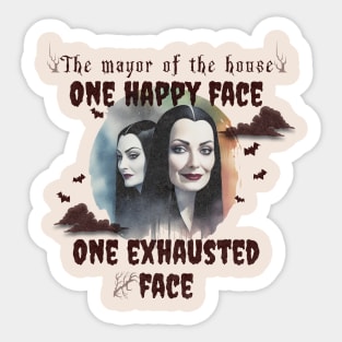Chaos Manager: Smiles & Exhaustion - Funny Mom Wall Art Print Sticker
